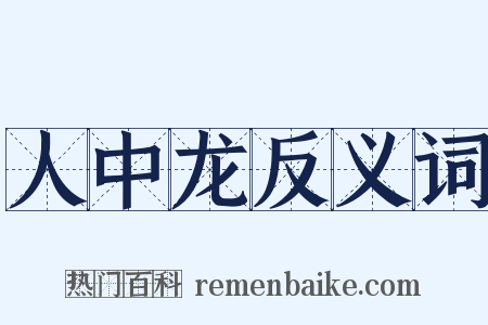 人中龙反义词是什么意思的图片